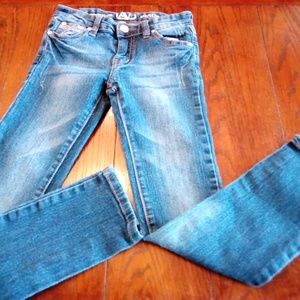 LAVO girls straight leg blue jeans size 8.EUC